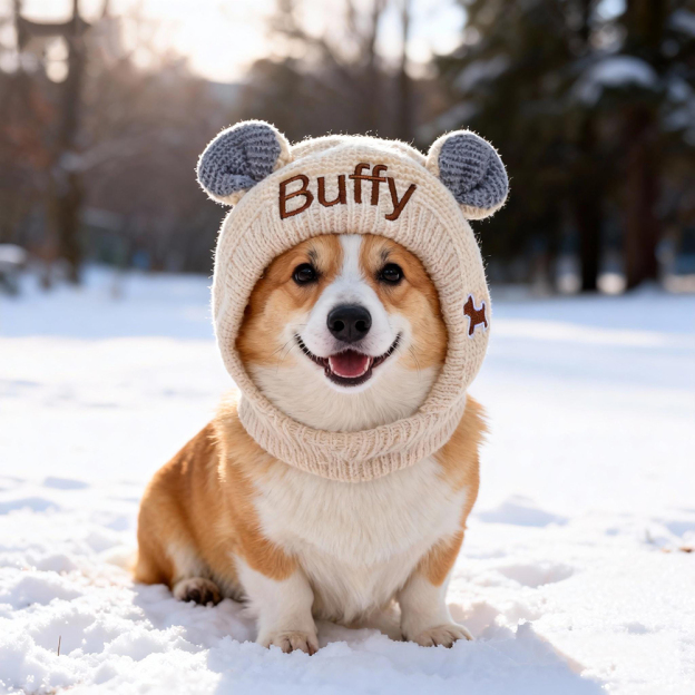 Personalized Embroidered Pet Winter Anti Noise Earmuffs Hat | BKPet206