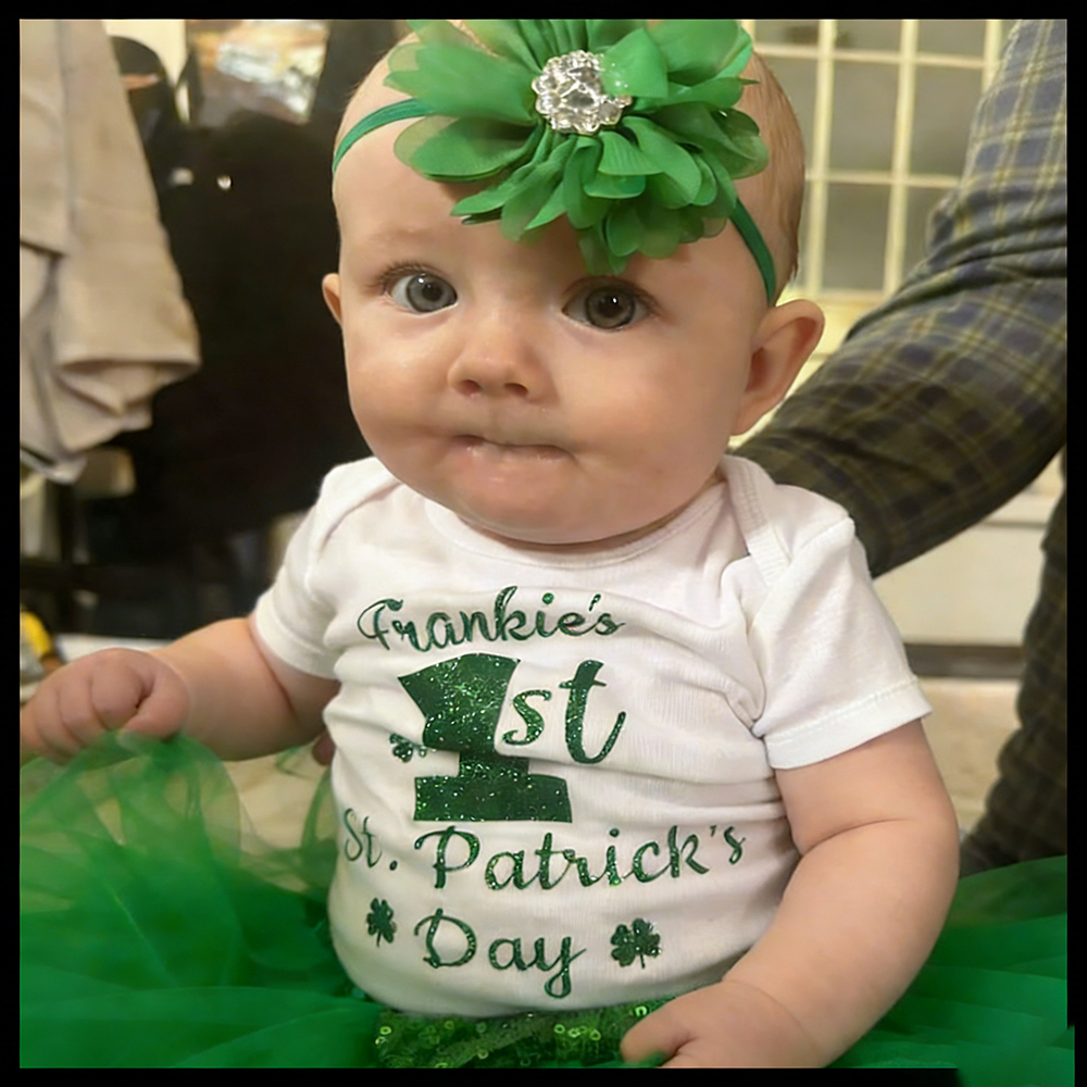 Personalized Baby Girl First St. Patrick's Day Outfit Set | CWBaby402