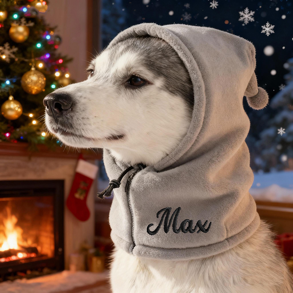 Personalized Embroidered Pet Winter Warm Cozy Fleece Hat | BKPet388