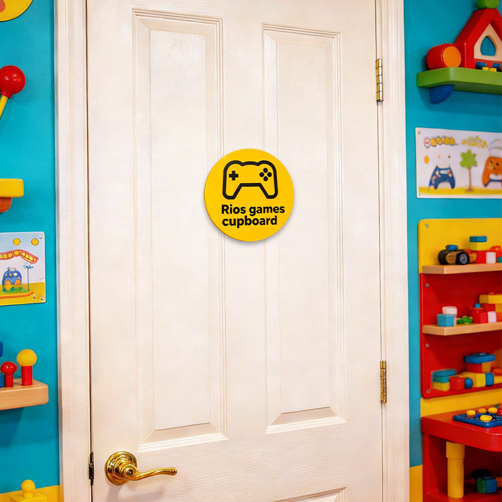 Personalized Kid's Bedroom Game Door Sign | CWBaby422