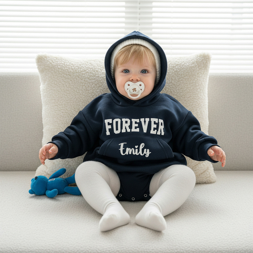 Personalized Baby Casual Sweatshirt Romper | CWBaby430