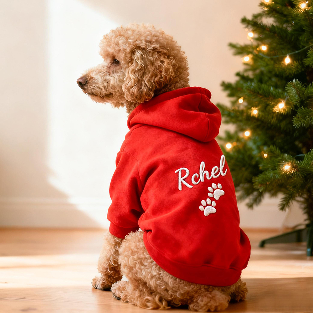 Personalized Embroidered Pet Comfortable Soft Hoodie | BKPet420