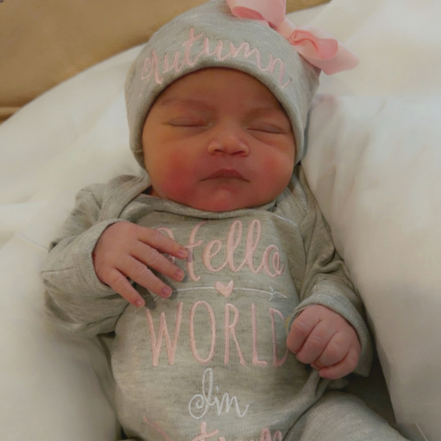 Personalized Embroidery Baby Girl Coming Home Romper and Hat Set | CWBaby425