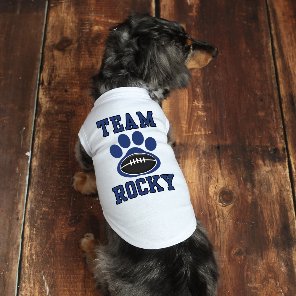 Personalized Football Team Pet Paw Soft Shirt | BKPet426