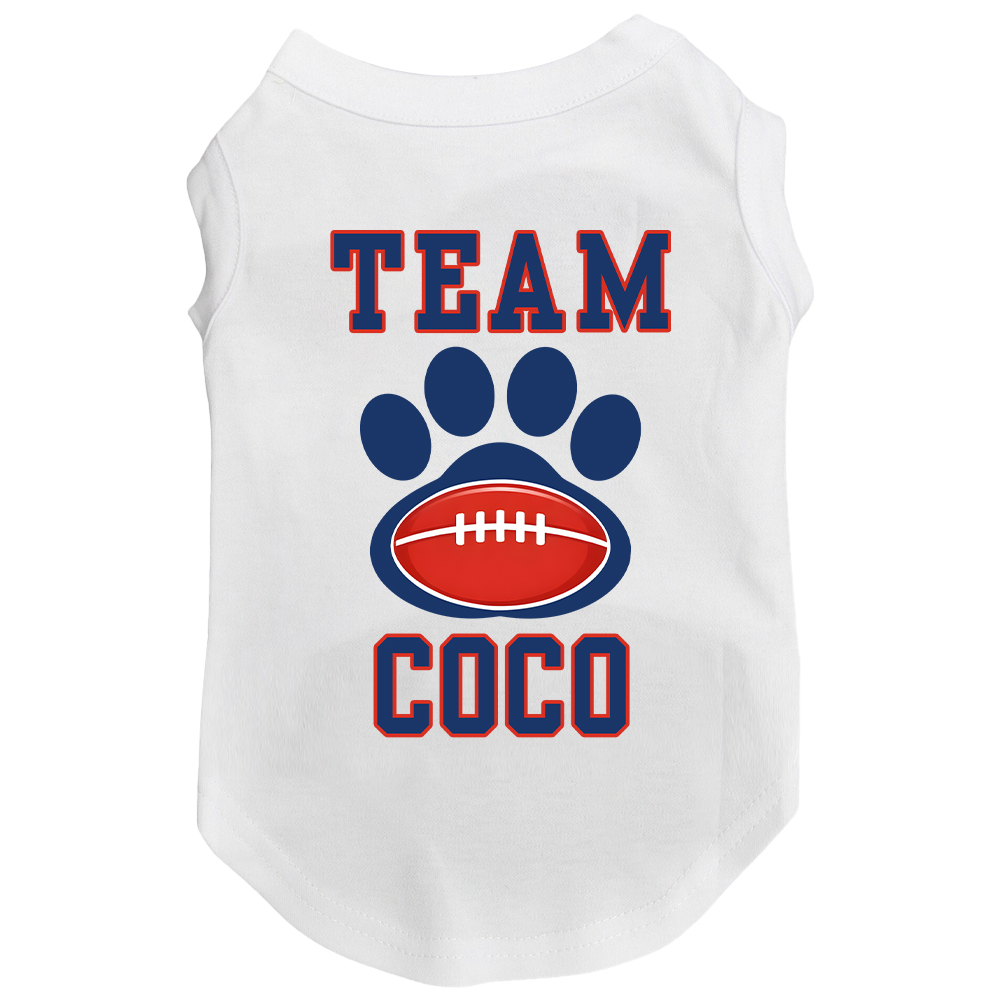 Personalized Football Team Pet Paw Soft Shirt | BKPet426