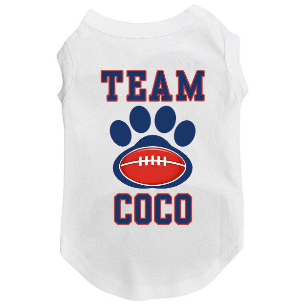 Personalized Football Team Pet Paw Soft Shirt | BKPet426