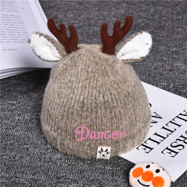 Personalized Embroidery Cute Elk Ear Hat for Comfort & Unique | HSKid21