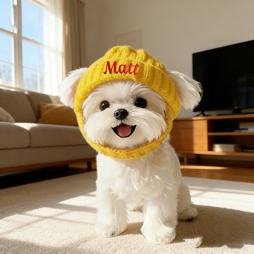 Personalized Embroidered Pet Knit Beanie | BKPet433