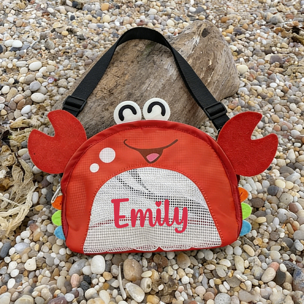 Personalized Cute Design Seashell Zipper Mesh Beach Bag | CWBeach223