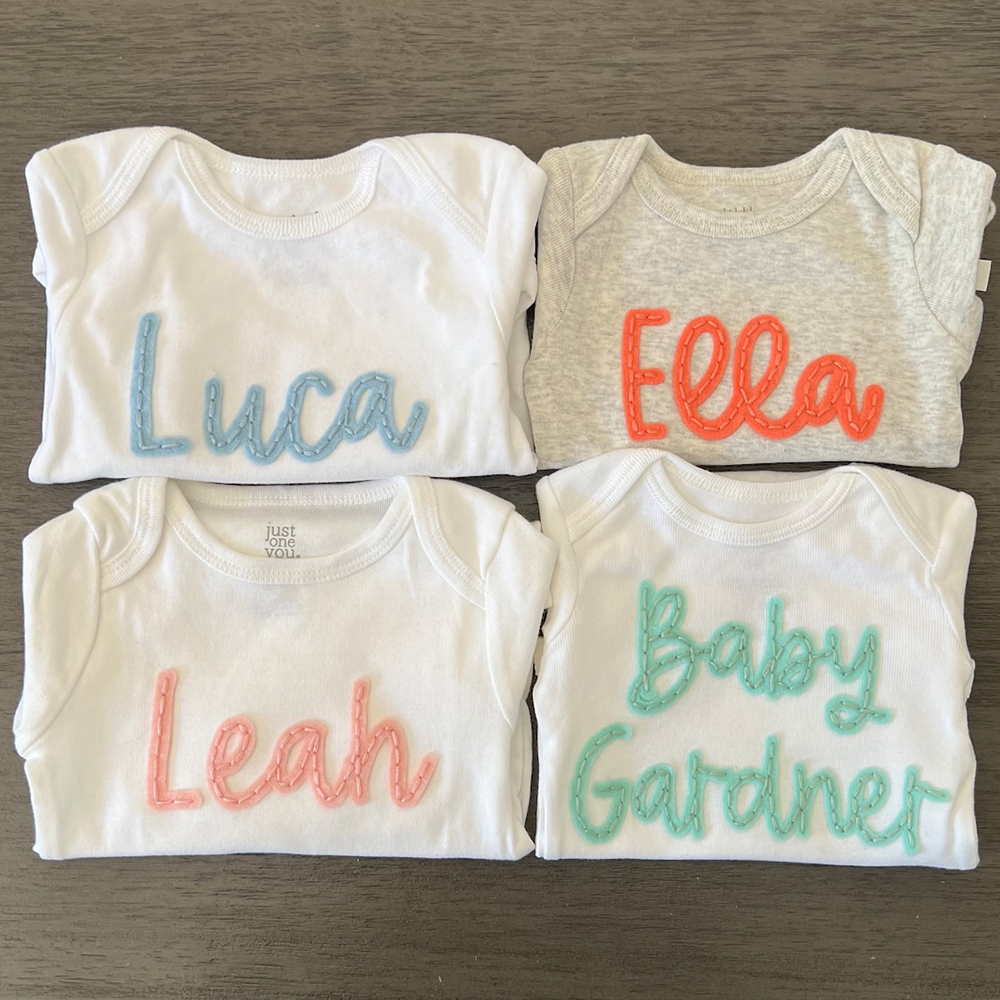 Personalized Hand-Embroidery Baby Cozy Soft Romper | inRomper27