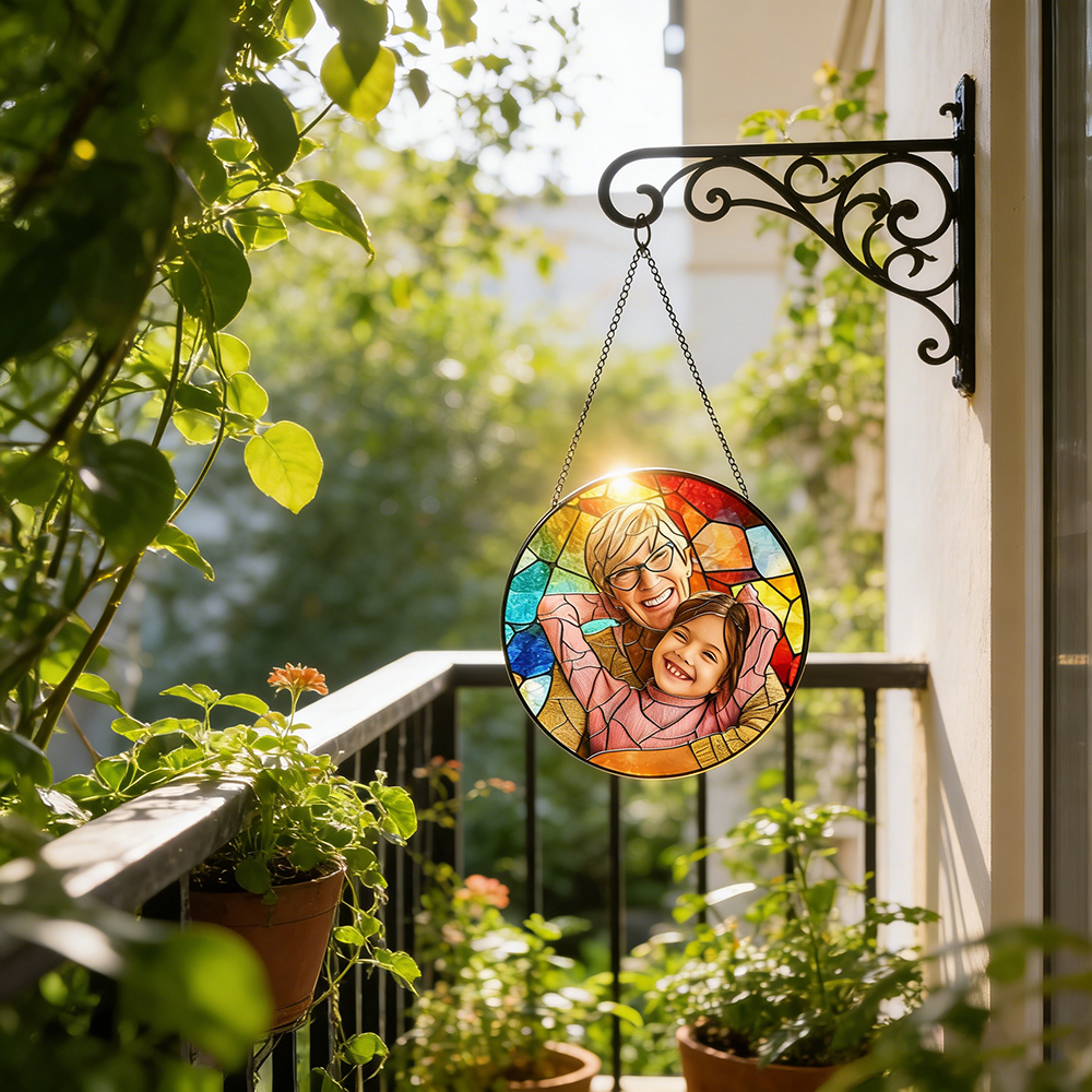 Personalized Mother's DayMemorial Portrait Stained Suncatcher | CWGift42