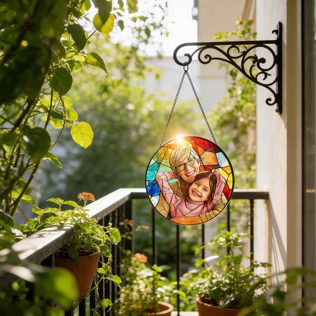 Personalized Mother's DayMemorial Portrait Stained Suncatcher | CWGift42