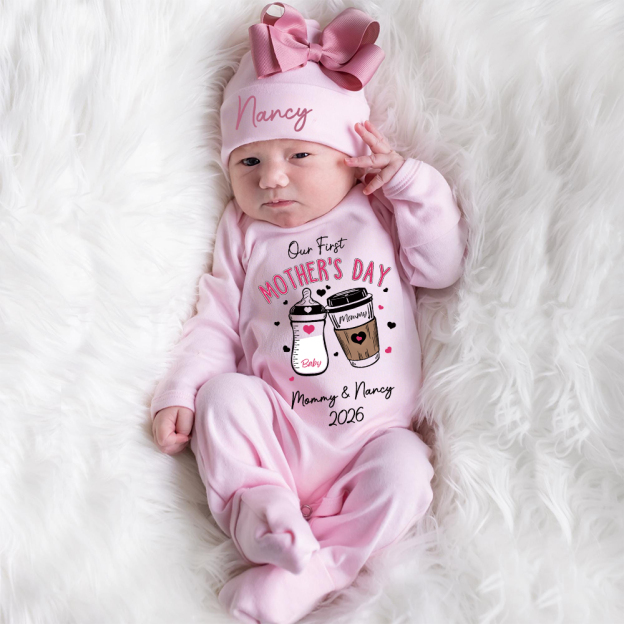 Personalized My First Mother's Day Baby Girl Coming Home Outfit | CWBaby454