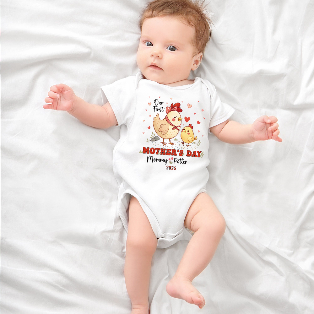 Personalized First Mother's Day Mommy and Baby Outfit | CWFamily128