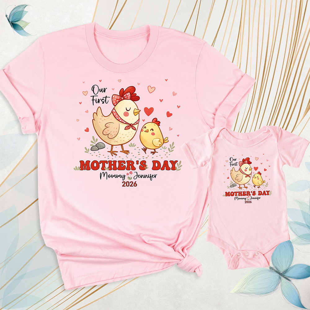 Personalized First Mother's Day Mommy and Baby Outfit | CWFamily128