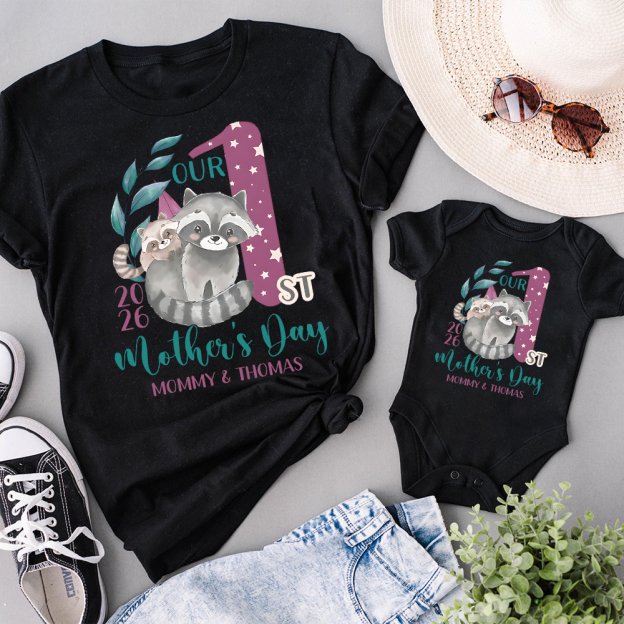 Personalized First Mother's Day Mommy and Baby Outfit | CWFamily131
