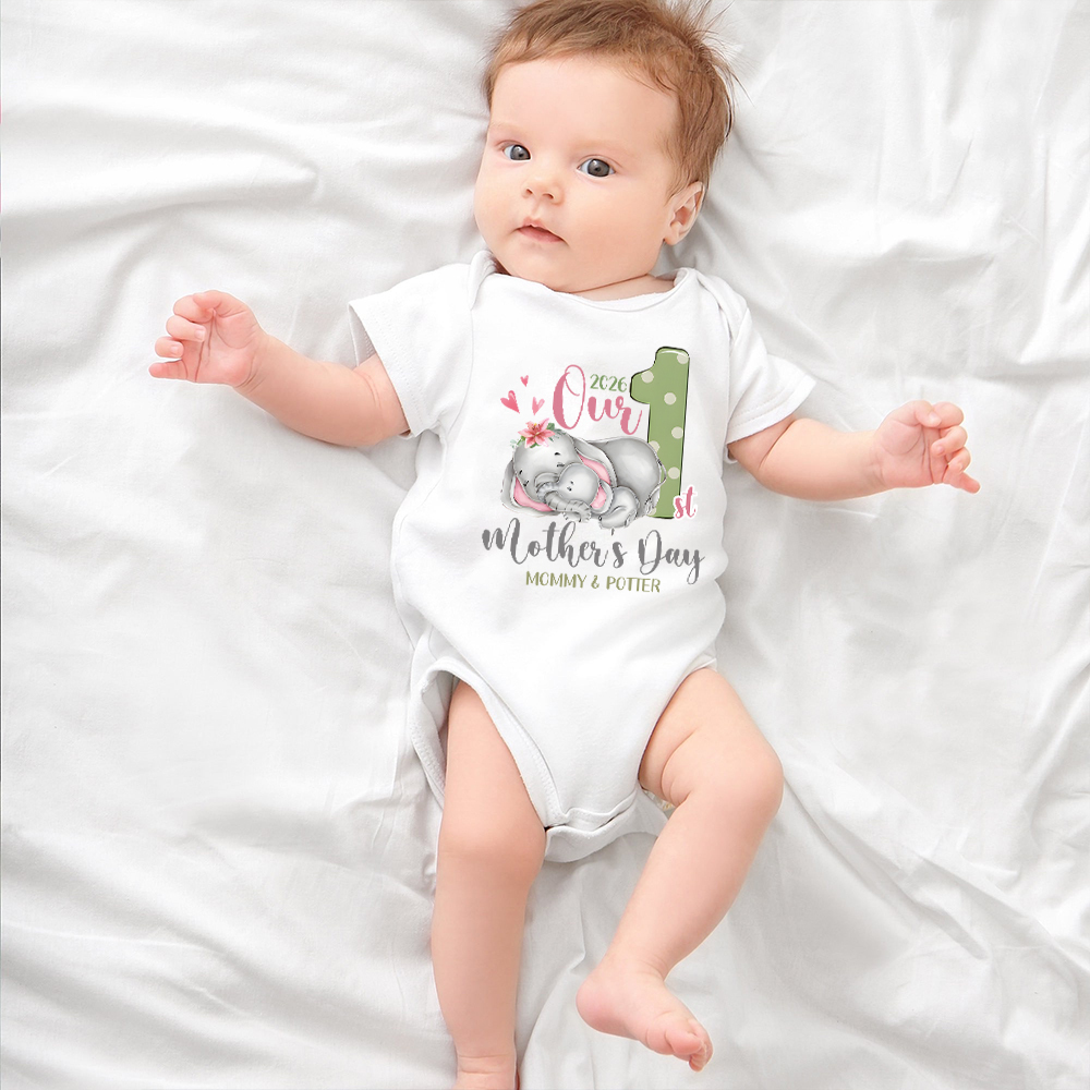 Personalized First Mother's Day Mommy and Baby Outfit | CWFamily134
