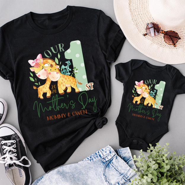 Personalized First Mother's Day Mommy and Baby Outfit | CWFamily135