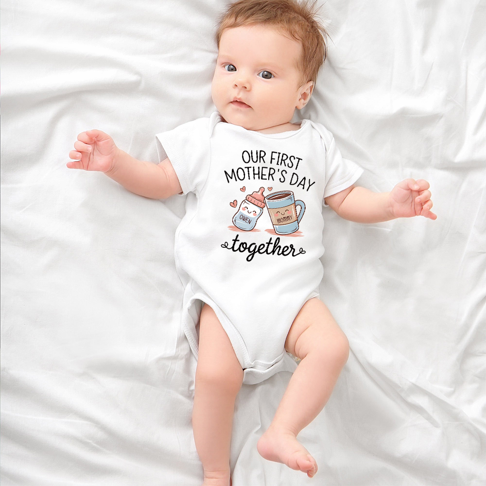 Personalized First Mother's Day Mommy and Baby Outfit | CWFamily141