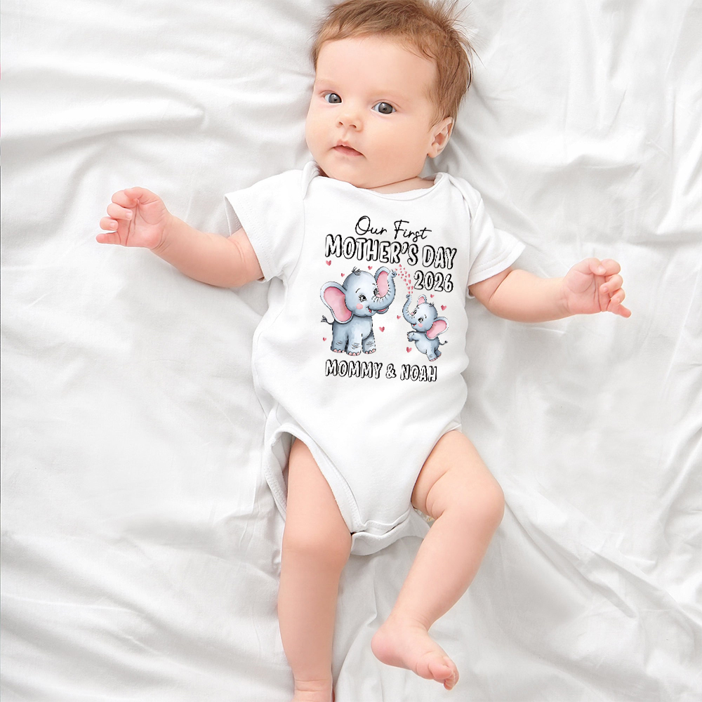 Personalized First Mother's Day Mommy and Baby Outfit | CWFamily142