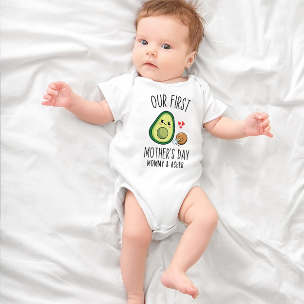 Personalized First Mother's Day Mommy and Baby Outfit | CWFamily143