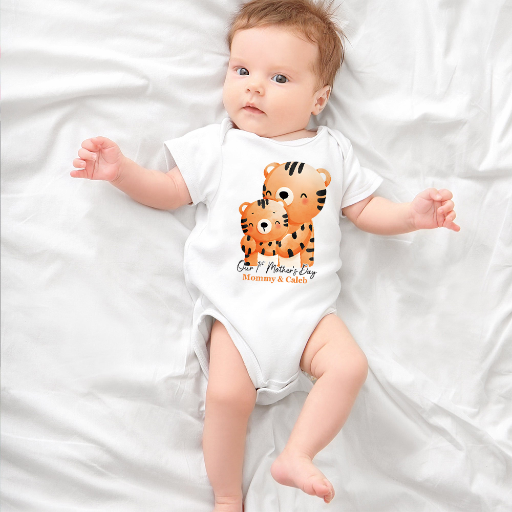 Personalized First Mother's Day Mommy and Baby Outfit | CWFamily147