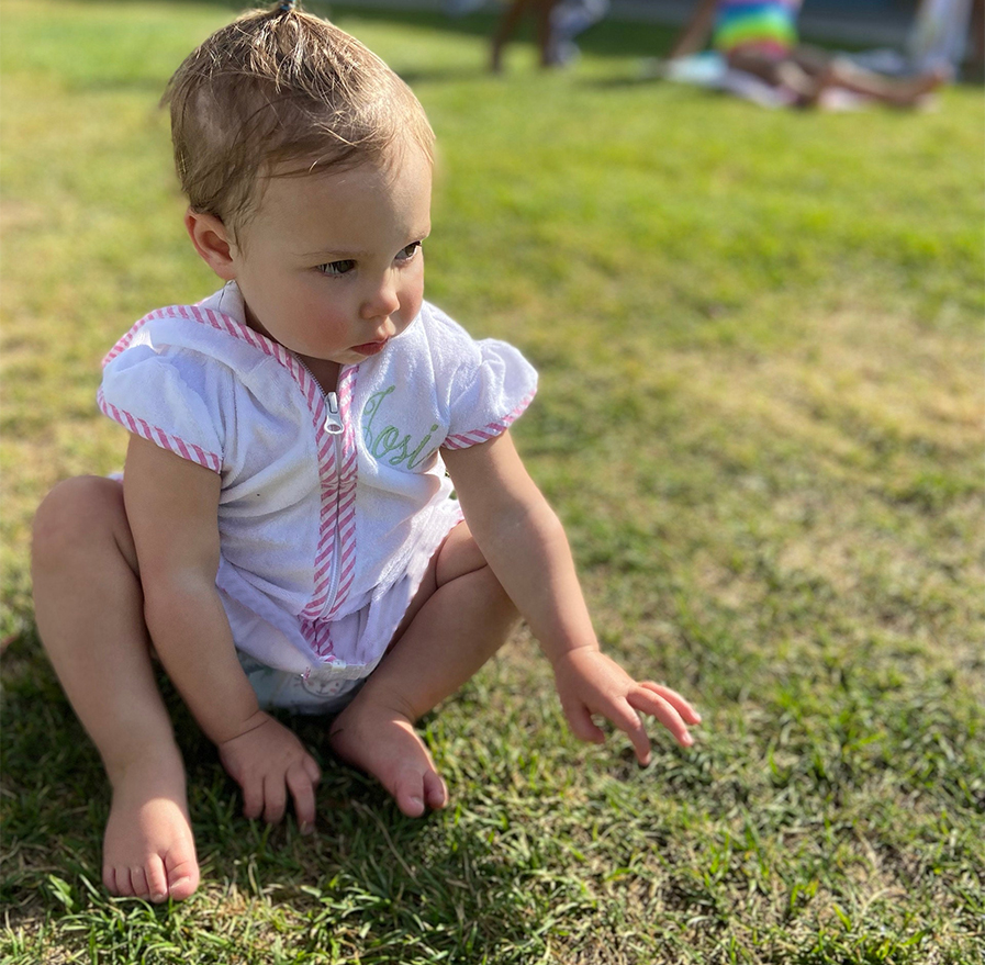 Personalized Kid Swim Cover up Hooded Robe Zippered Bath Towel | CWBaby465