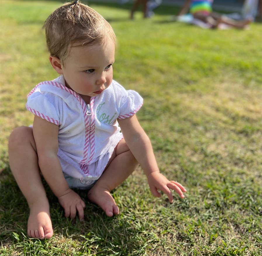 Personalized Kid Swim Cover up Hooded Robe Zippered Bath Towel | CWBaby465