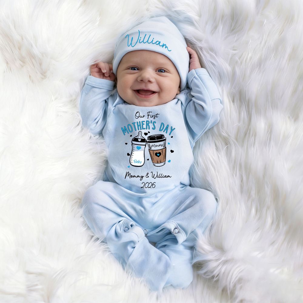 Personalized My First Mother's Day Baby Girl Coming Home Outfit | CWBaby454