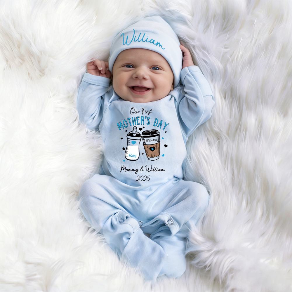 Personalized My First Mother's Day Baby Girl Coming Home Outfit | CWBaby454