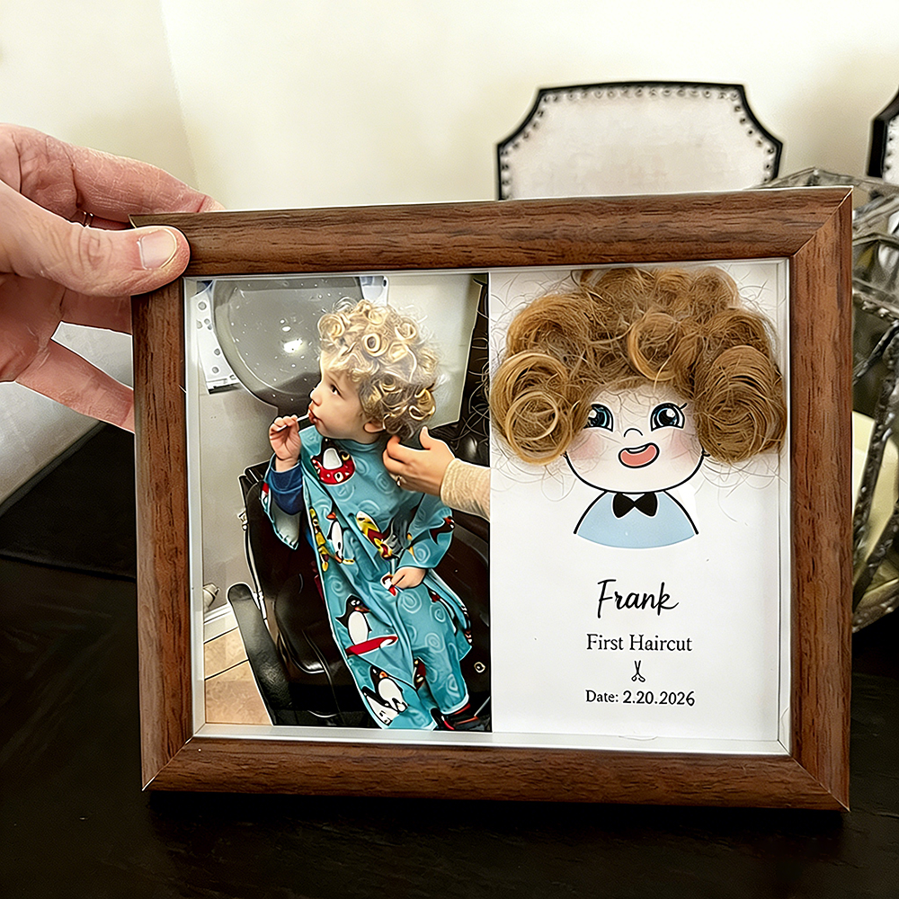 Personalized Wooden First Haircut Keepsake Frame | CWGift51