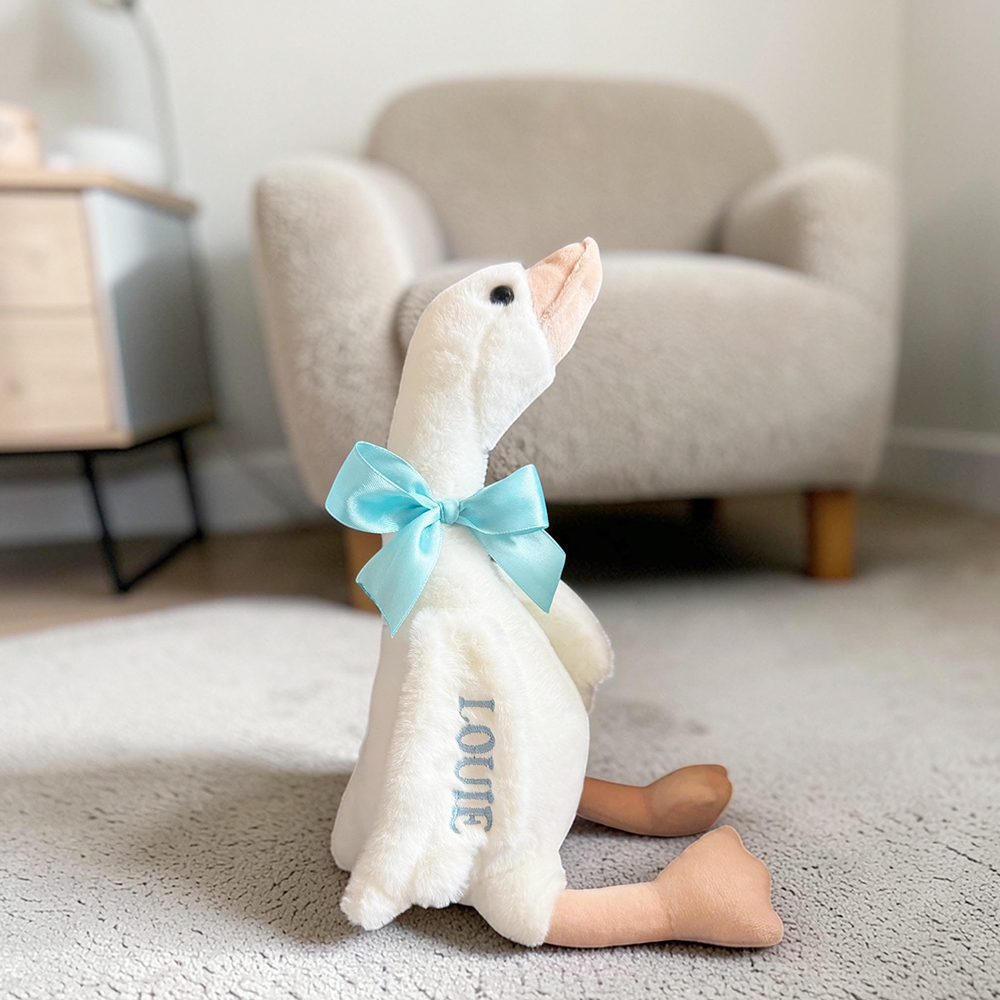 Personalized Embroidery Lovey Goose Plush Toy | CWToy181