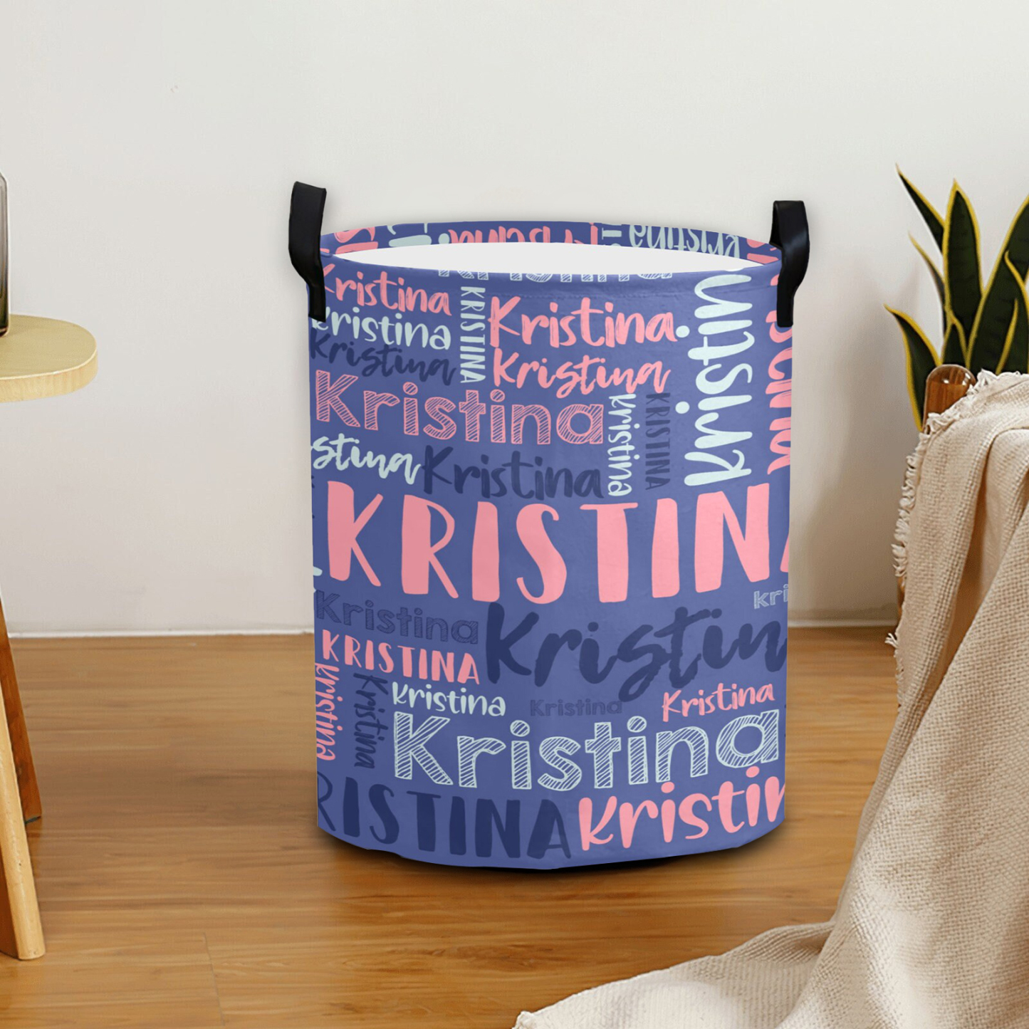 Personalized Laundry Collapsible Baskets with Handle | | CWBasket01