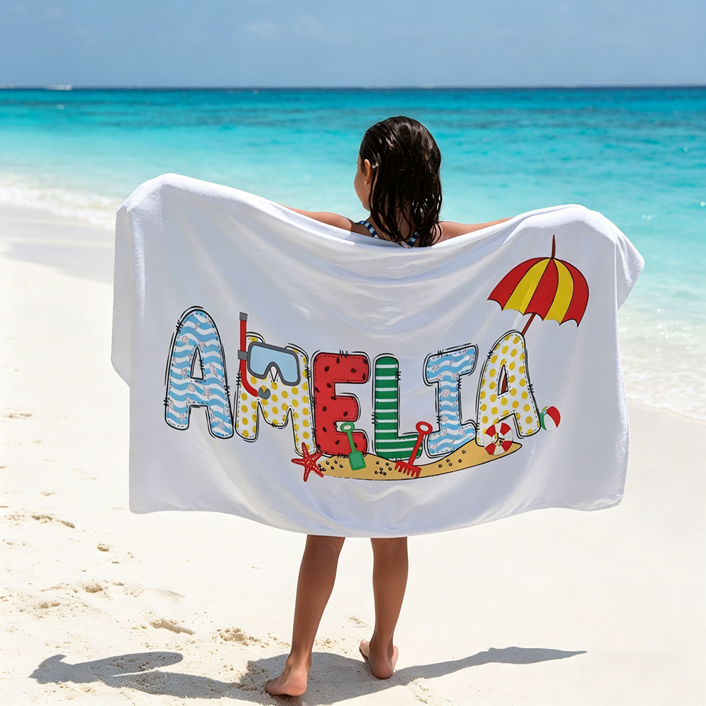 Personalized Lovely Kid Towel for Summer & Beach | CWTowel195