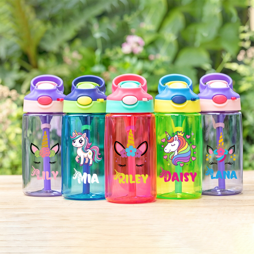 Personalised BPA Free 16oz Unicorn Kid Water Bottles | YouBottle99