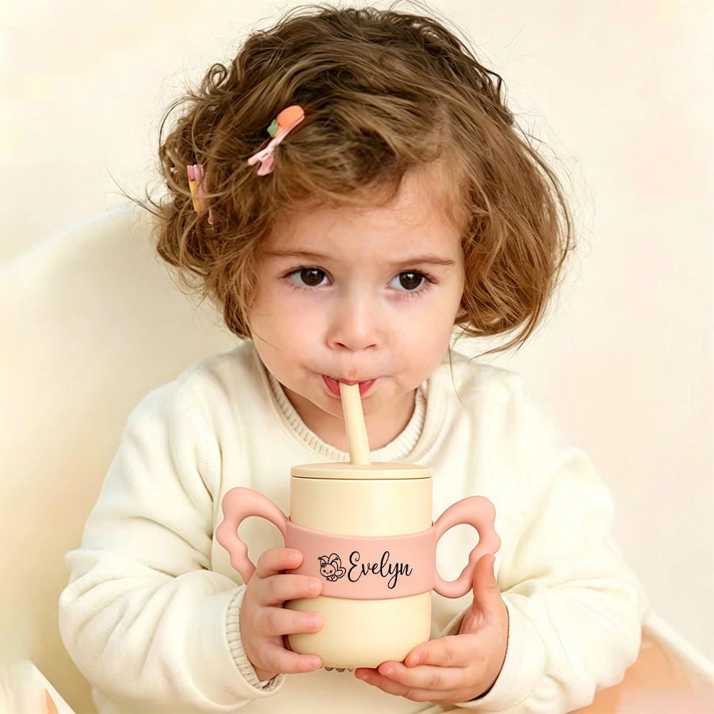 Personalised Baby Silicone Bottle Holder | CWBaby489