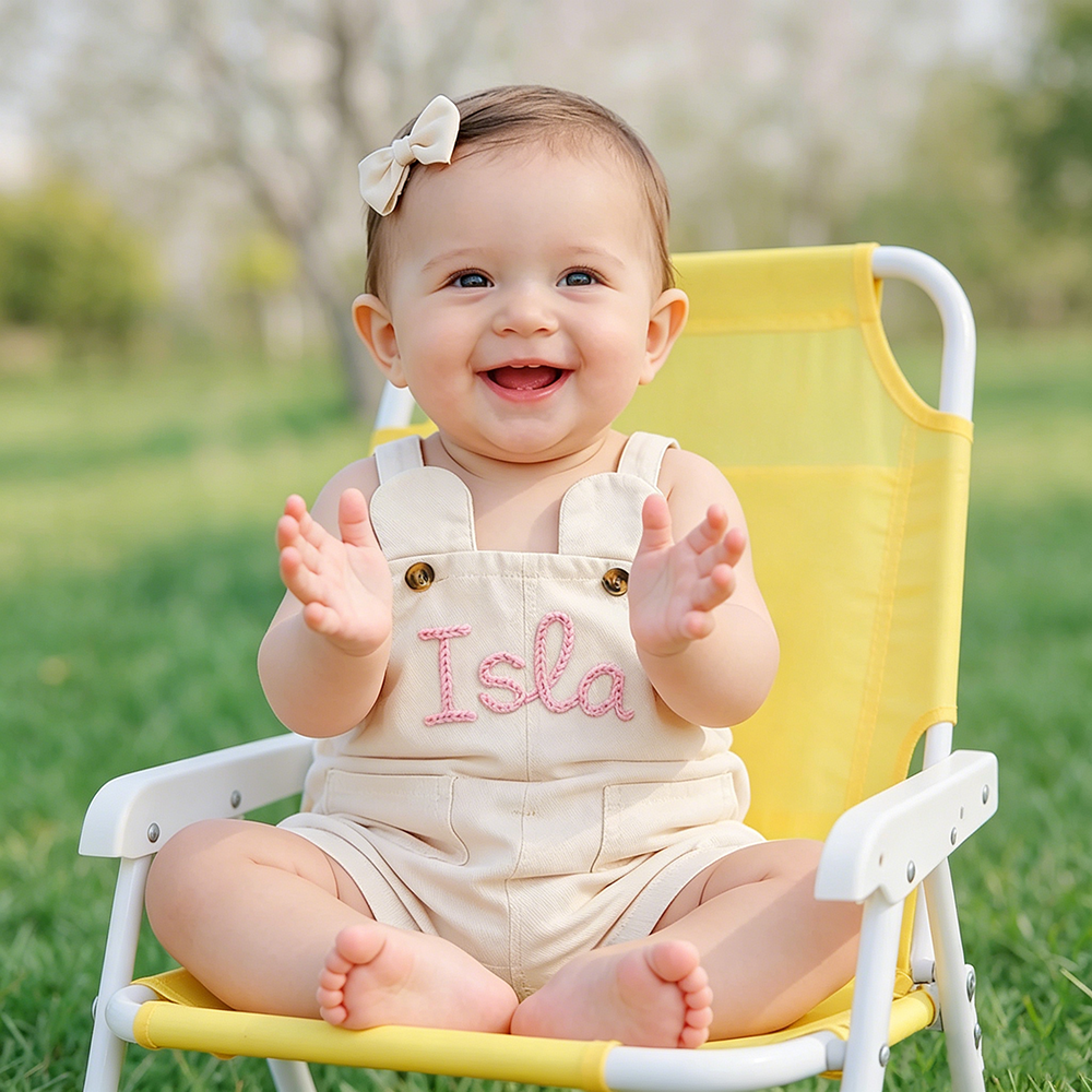 Personalized Hand Embroidered Baby Overall | CWBaby492