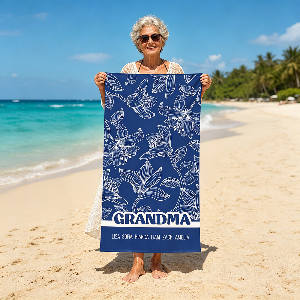 Personalized Grandma Towel for Summer & Beach | CWTowel197