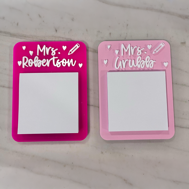 Personalized Teacher Acrylic Note Holder | CWGift62