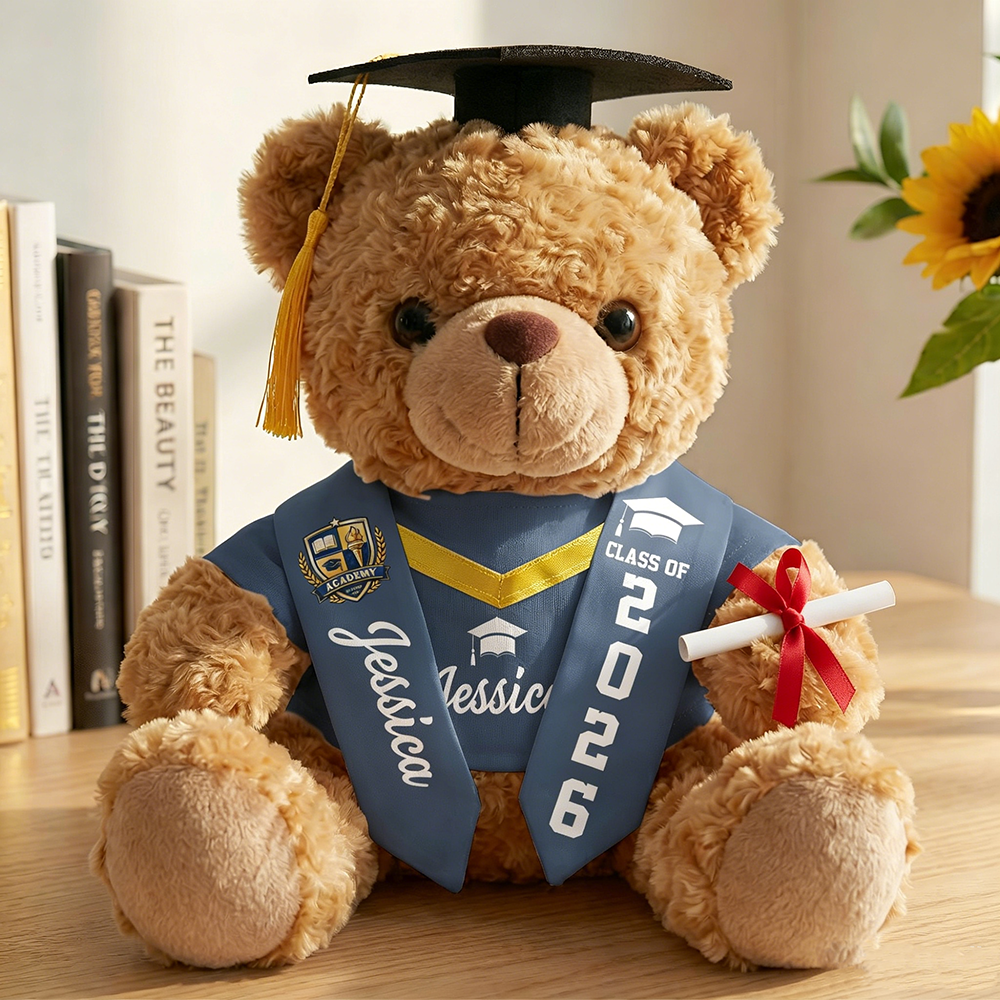 Personalized Plush Graduation Teddy Bear Gift | CWGift74