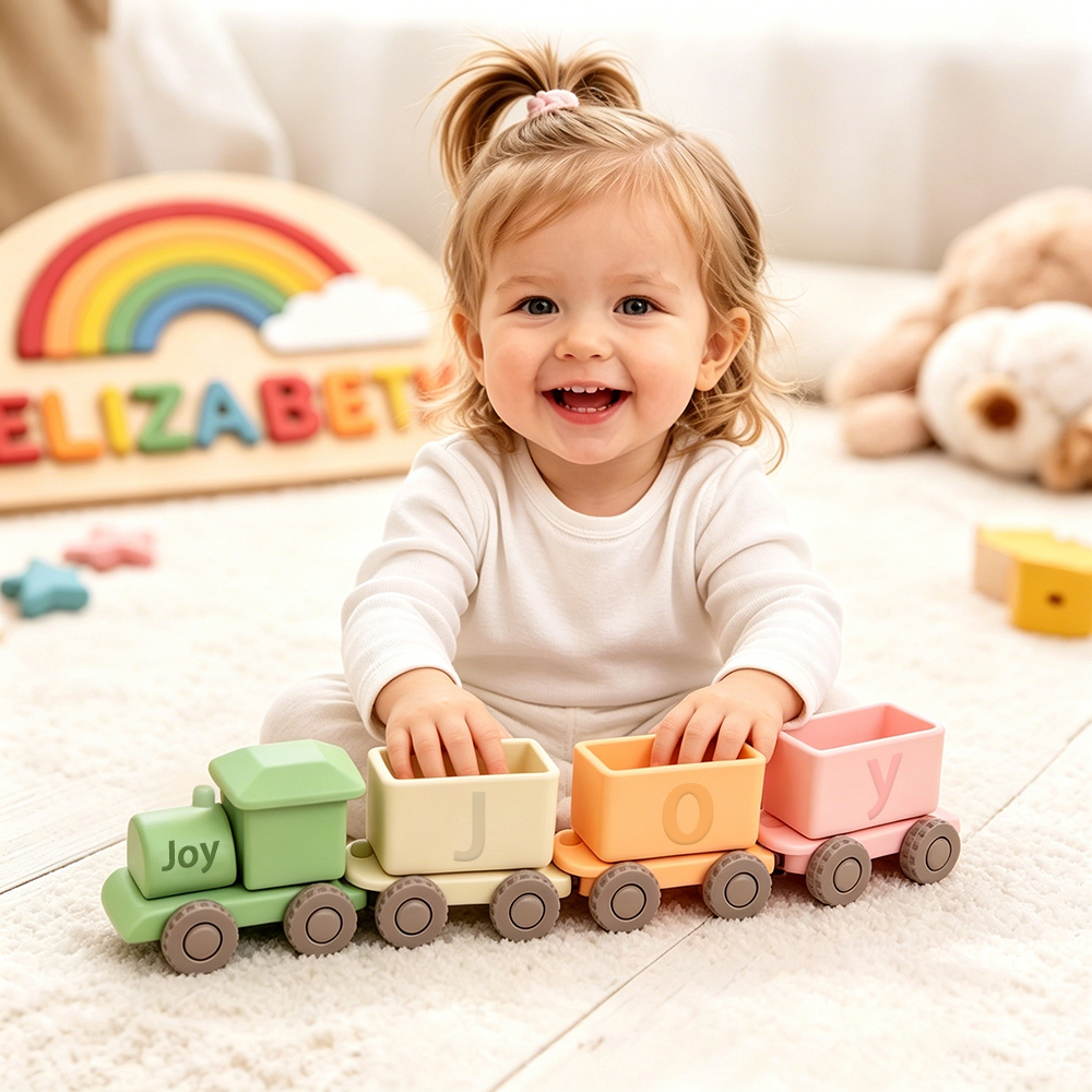 Personalized Kid Silicone Toy Train | CWToy195