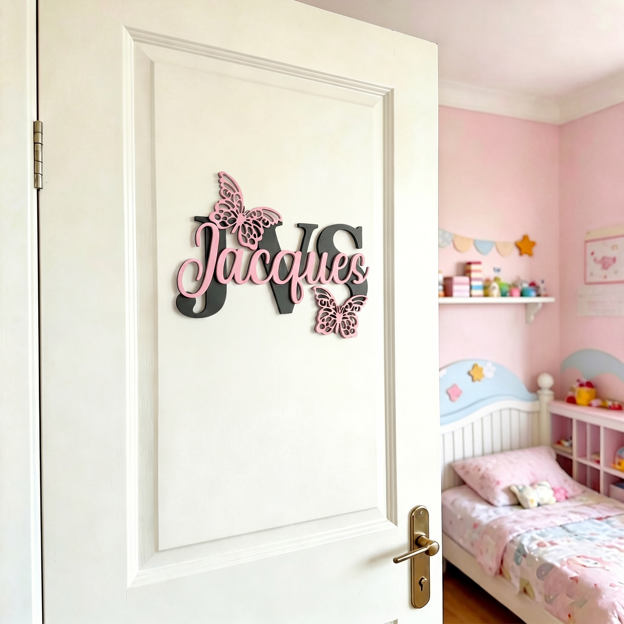 Personalized Monogram Bedroom Door Decoration Name Sign | CWBaby424