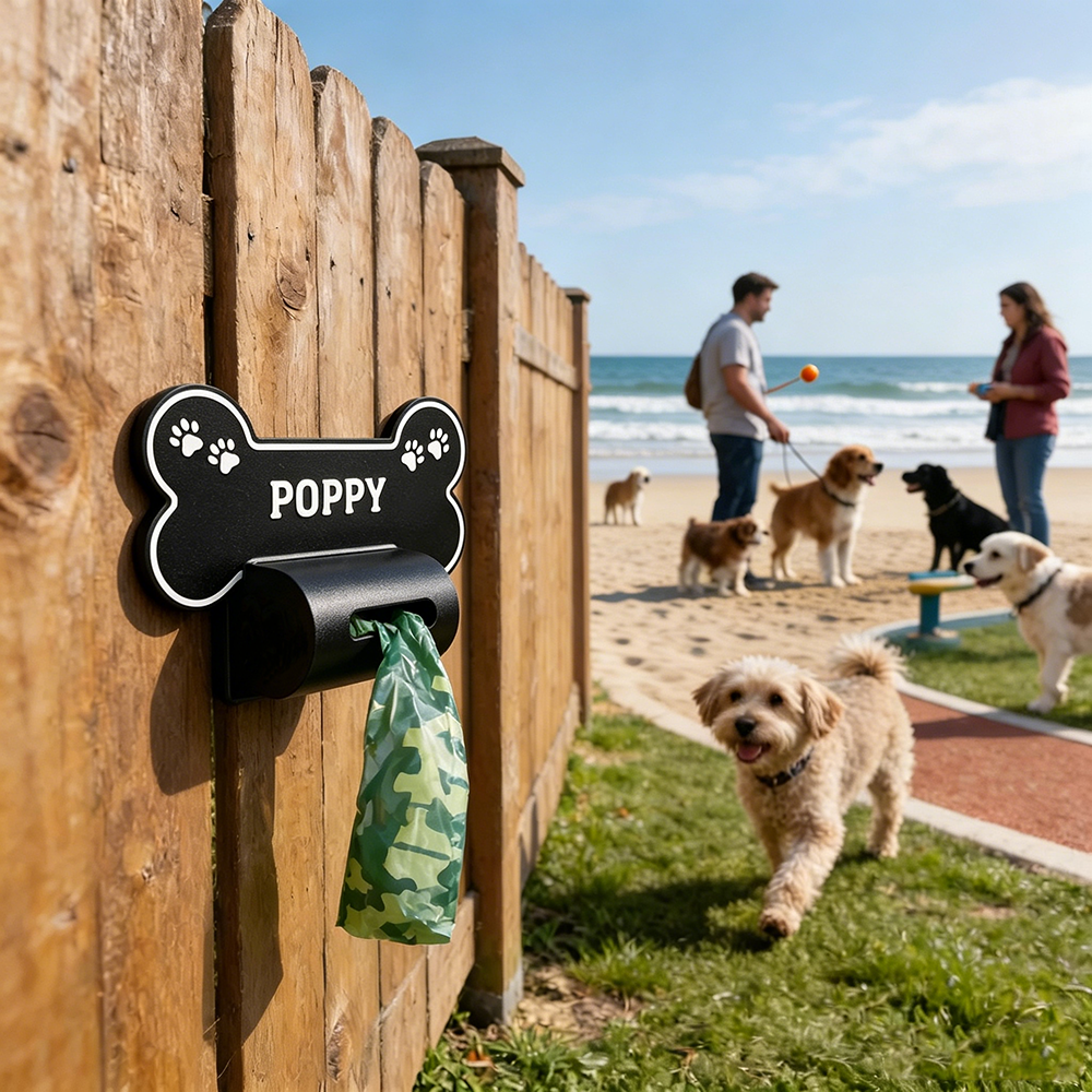 Personalized 3D Printed Outdoor Dog Poop Bag Dispenser | BKPet540