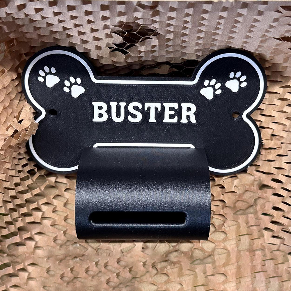 Personalized 3D Printed Outdoor Dog Poop Bag Dispenser | BKPet541