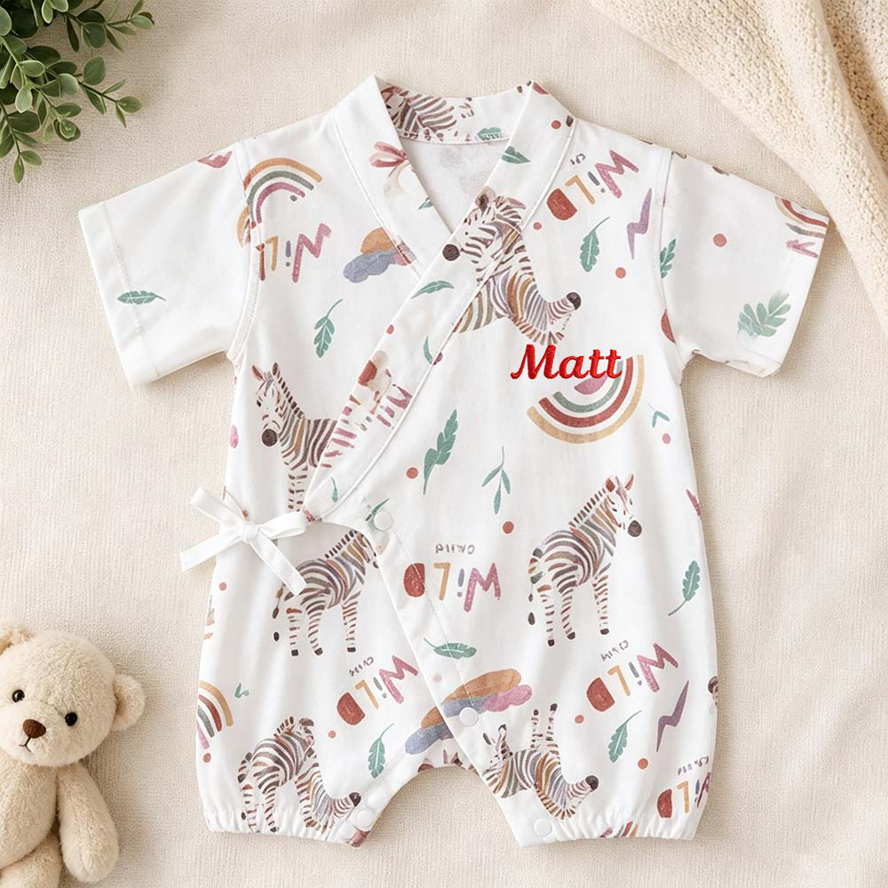 Personalized Baby Kimono Romper | CWBaby510