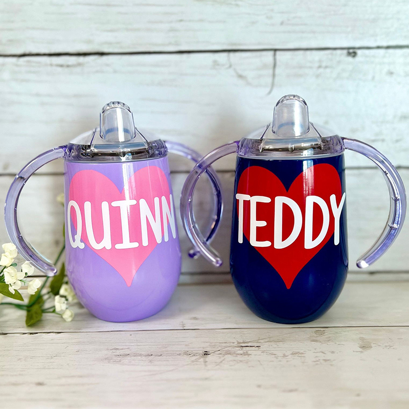 Personalised 10oz Stainless Steel Sippy Cup for Kids  | KidCup01