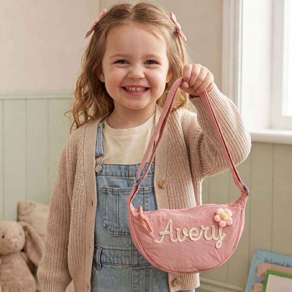 Personalized Hand-embroidered Kids Crossbody Bag | CWPack384