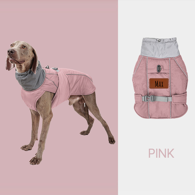 Personalized Warm Puppy Waterproof Reflective Jacket | BKPet39