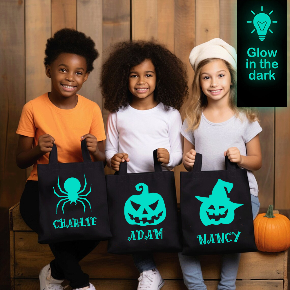 Personalized Glow In The Dark Halloween Treat Bag | CWHalloween16