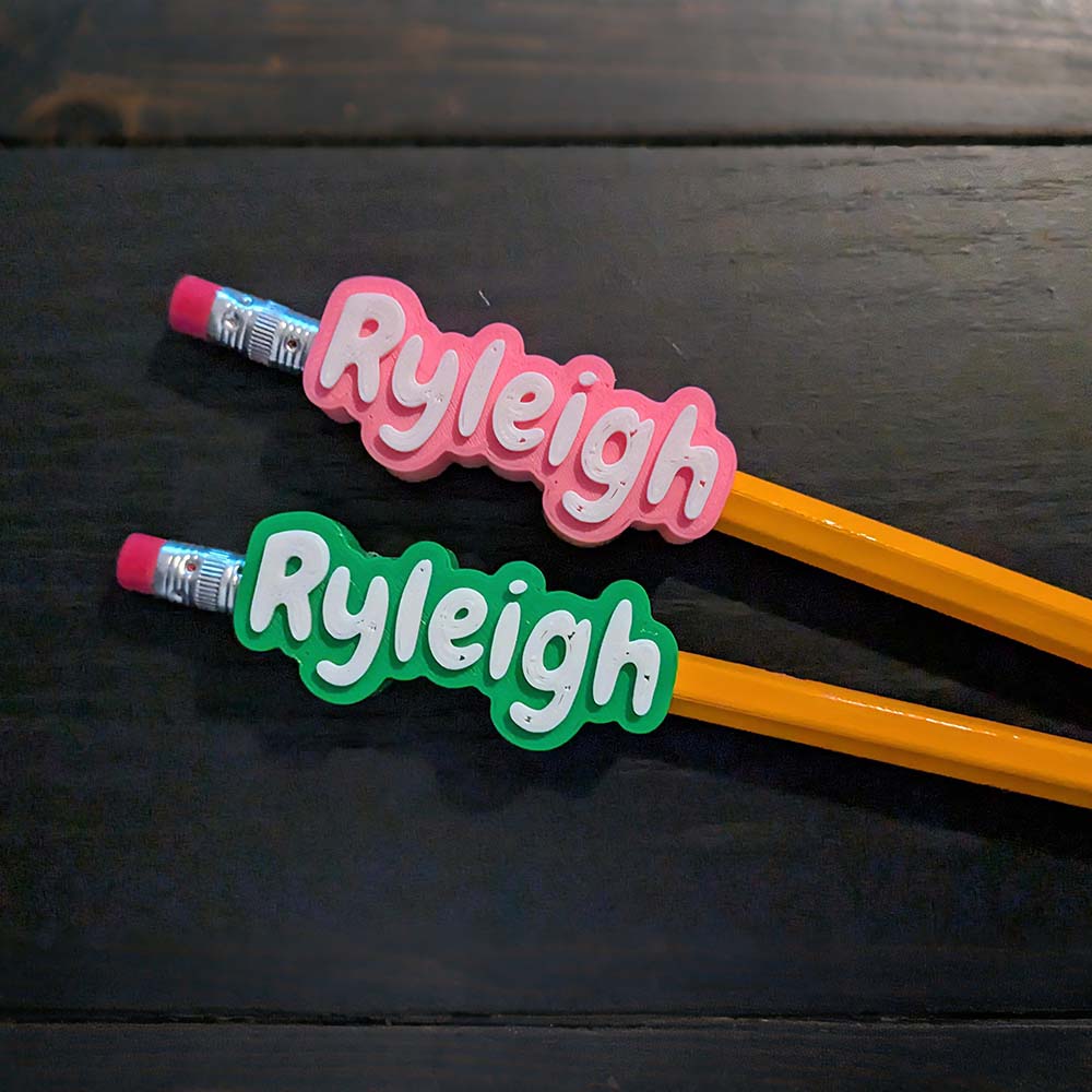 Personalized 3D Printed Kids Pencil Toppers | CWGift77